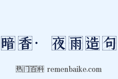 暗香·夜雨造句是什么意思的图片